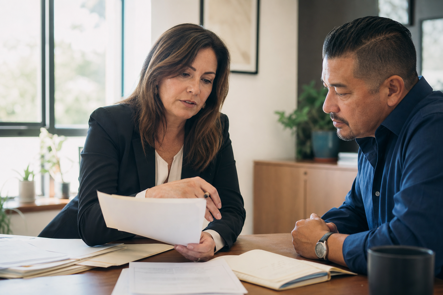 An Easeworks HR advisor reviewing an employee matter with a business owner