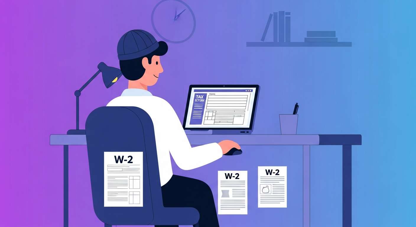 Tax filing guide illustration